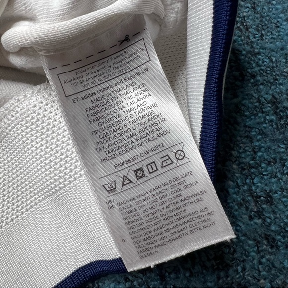 Adidas x Palace On Court Towel Track Jacket in White Blue - Picture 10 of 14